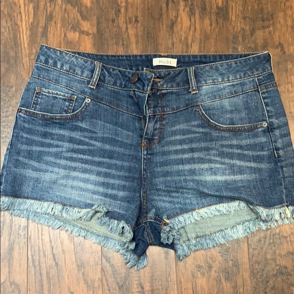 Dark Wash Cutoff Denim Shorts